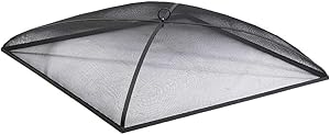 Sunnydaze Fire Pit Spark Screen Cover - Outdoor Heavy Duty Steel Square Firepit Lid Protector - Black Metal Mesh Fire Pit Replacement Accessory - 30 Inch