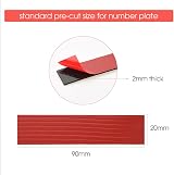 FEPITO 50 Pack Number Plate Sticky Pads Double Sided Foam 20x90mm 2mm view 2