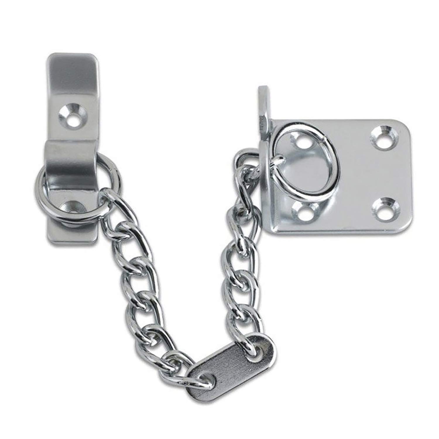 XFORT® Polished Chrome Door Chain, Narrow Design Limiter, External and Internal Restrictor for Wooden and UPVC Doors, Additional Front Security for Safer Caller Identification
