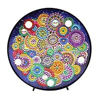 hullonguuo DIY LED Full Drill Special Shaped Diamond Painting Night Light Table Decor