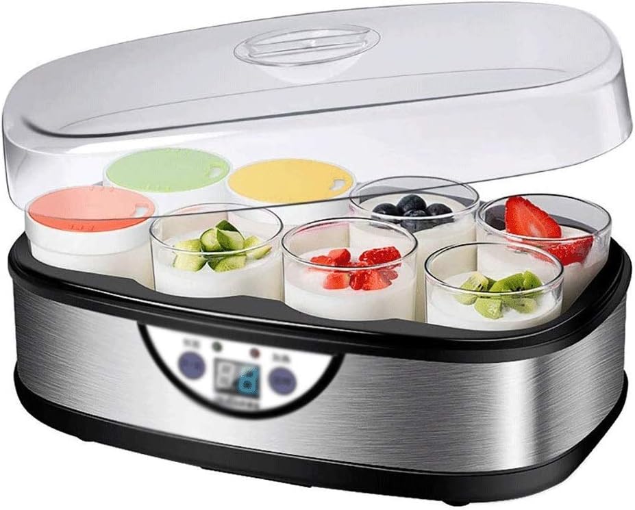 DRLYI Homemade Yogurt Machine Home Automatic 8 Glass Split Cup Liner Large Capacity Fermentation Machine