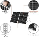 DOKIO 100W Foldable Portable Solar Panel 12V Monocrystalline Suitcase view 5