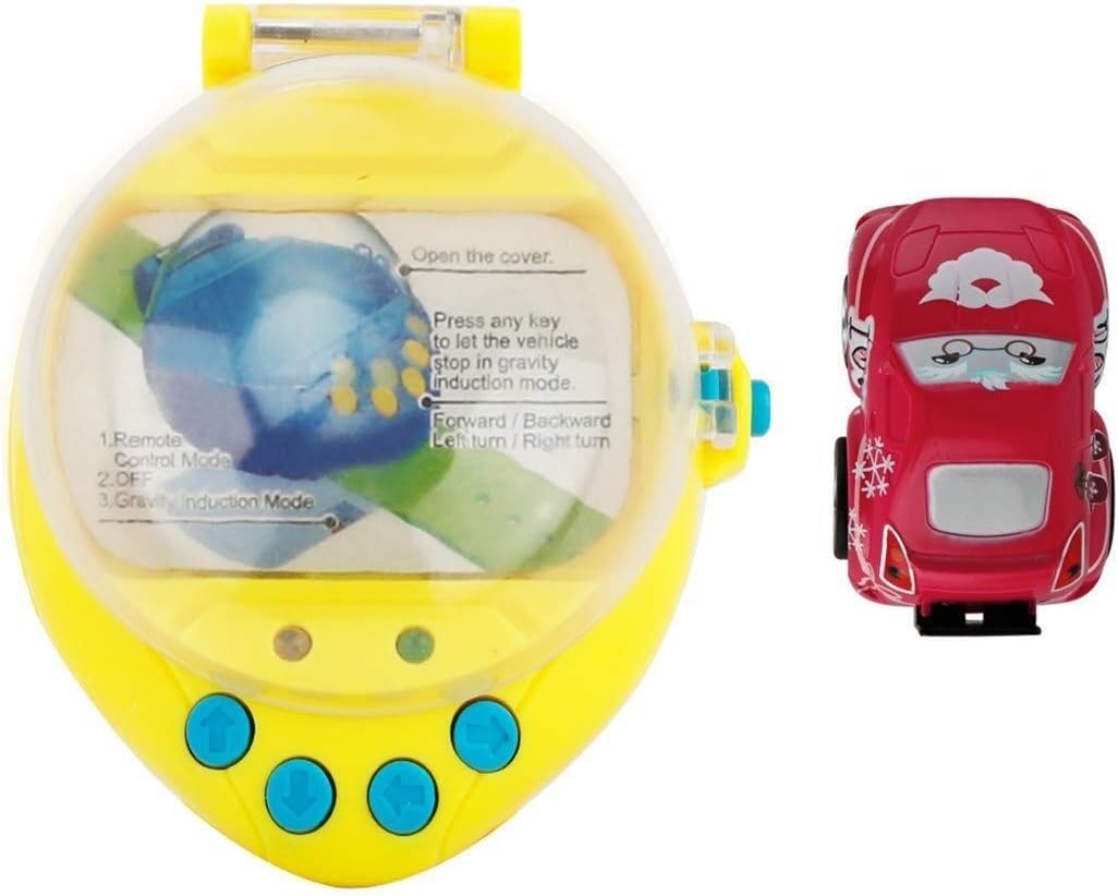 Linhut Voiture A Distance Drole Mini Montre De Bande Dessinee Montre Voiture Telecommandee Voiture Rc Avec Capteur De Gravite Jouet Electrique Enfants Cadeau Rose Pour Le Cadeau Des Enfants Maquettes Et Modelisme