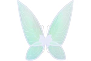 YIYATOO Fairy Wings Adult Women,Angel Wings Kids,Halloween Costumes for Woman,Tinker Bell Costumes Woman,Green Dress Fairy Wings