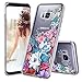 MOSNOVO Case for Galaxy S8 Plus, Floral Flower Garden Pattern Printed Clear Design Transparent Hard Case with TPU Bumper Protective Case Cover for Samsung Galaxy S8 Plus