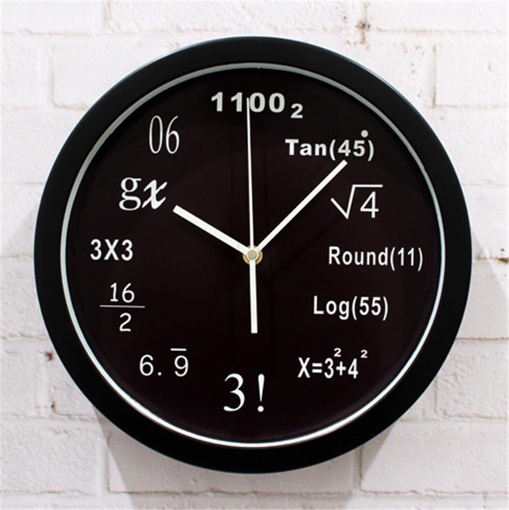 AIZIJI Wall Clock mathematical formula Tech digital fashion creative art mute clock wall clock, 30cm