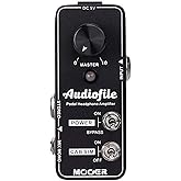 MOOER Micro Guitar Pedal Audiofile Headphone Amp Analog, Access to Effects Circuits, Buffer/Clean Boost for Electric Guitar/Bass