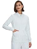 floralhue Scrub Jackets for Women, Zip Front