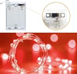 cshare Valentines Lights 50 LED 5m Battery Fairy String Red IP65 Waterproof view 4