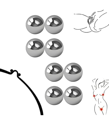 Magnetic Fake Nipple Rings - Non-Piercing Barbell Studs Body Jewelry 8pcs Set