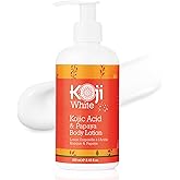 Koji White Kojic Acid & Papaya Body Lotion - Exfoliating, Hydrating, Moisturizing, Skin Care for Sun-Damaged Skin, Vegan, Paraben-Free, 8.45 Fl Oz (1 Bottle)