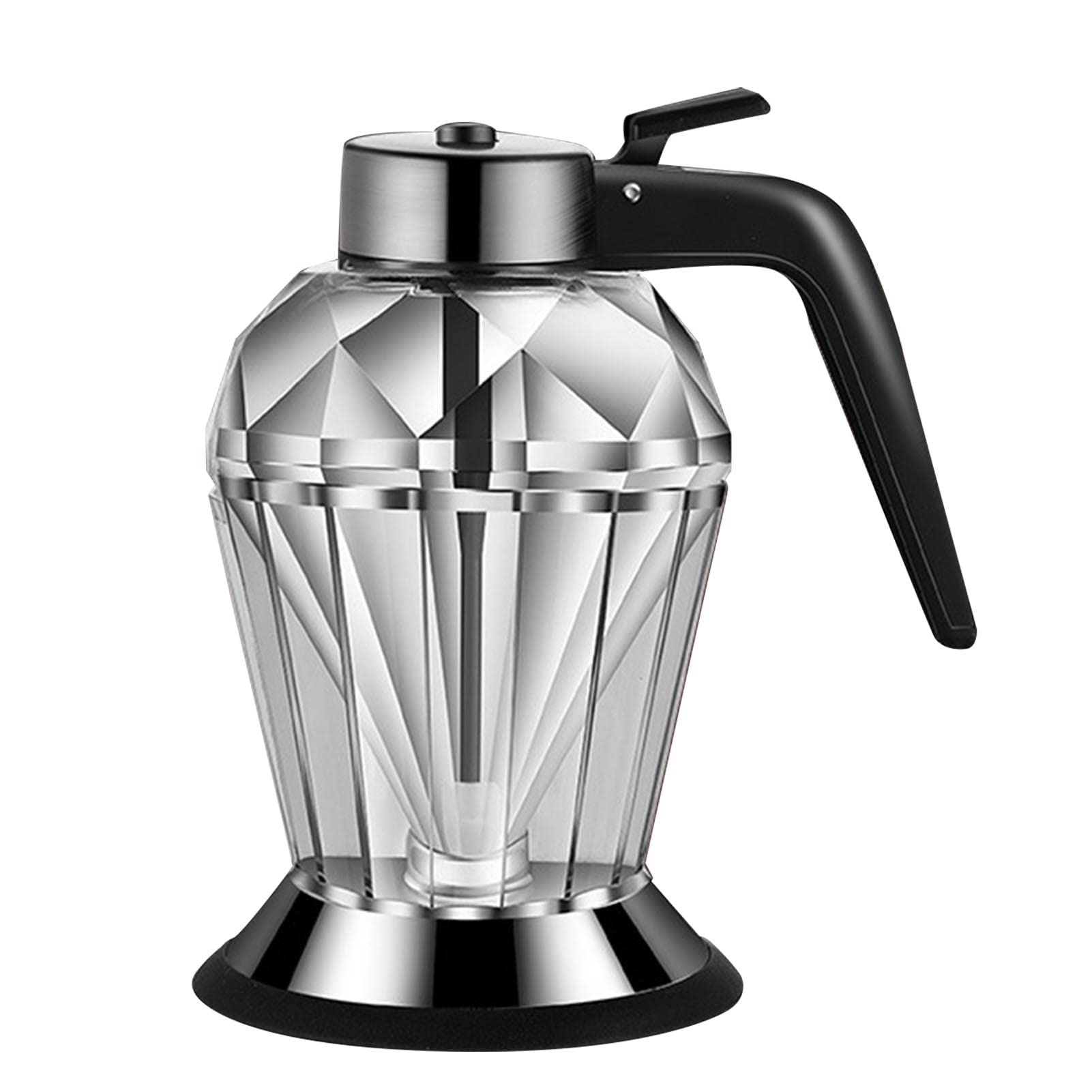 Ejoyous Honey Dispenser Glass Plastic, 200 Ml Syrup Dispenser with Stand Glass Dispenser Dispenser for Honey Olive Oil Dispenser with Base, for Honey Syrup Honey Dispenser