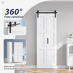 FREDBECK 24X84(Double 12x84) White Bifold Door