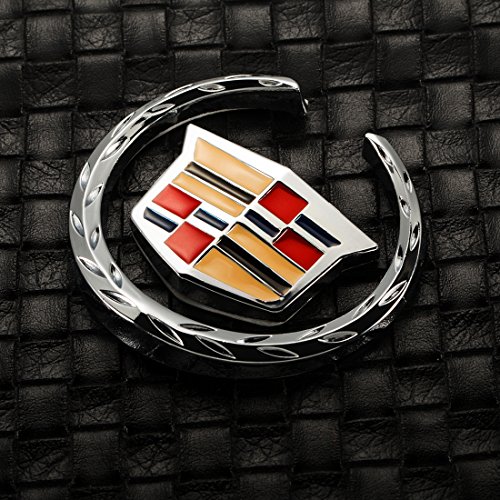 Deselen - EBS-BT08 - Cadillac Emblem Logo Symbol Metal Decals Labeling Car Stickers for Escalade ATS SRX XTS CTS XT5 XLR, Hitch Tailgate Hood Emblem, 1 Pack - Thumbnail 2
