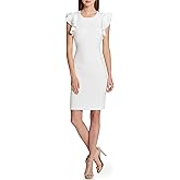 Tommy Hilfiger Scuba Flutter Sleeve Sheath Dress