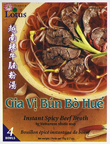 Essence of Lotus Instant Pho Broth For Vietnamese Noodle Soup (Spicy Beef Pho Mix, Single Packet) - Thumbnail 5