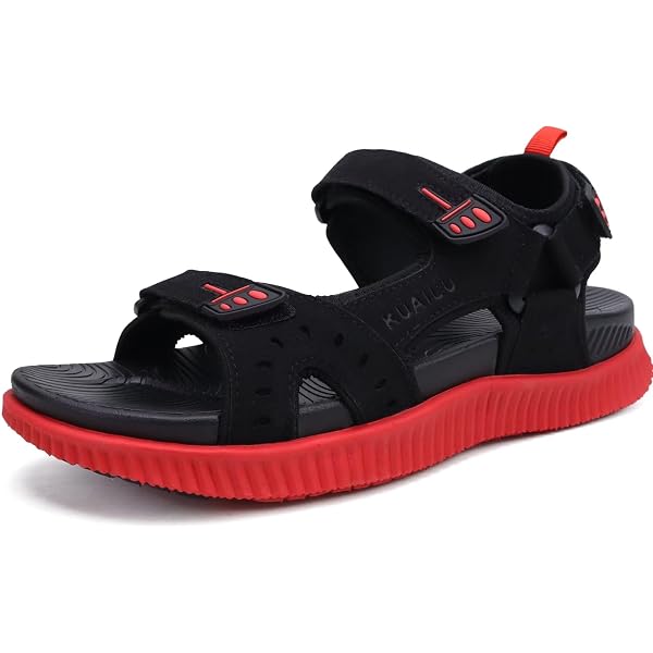 Amazon.com | Sport Sandals Slides Athletic Men Leather Beach  display picture 3