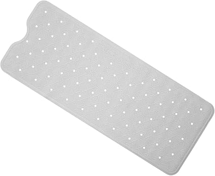 Ansio Badmat Bad Antislip Anti Schimmel Rubber Douchemat Met Afvoergaten En Zuignappen Machinewasbaar 40 X 100 Cm 15 8 X 39 4 Inch Wit Amazon Nl