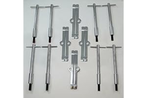 RJSPHH Valve Cover T-Bar Set of W/Chrome Valve Spreaders Set of 8 Silver