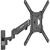 Mount-It! Height Adjustable TV Wall Mount - Full Motion, Pull Down and Vertical Adjustment, Fits 23-55 Inch Screens, Max VESA 400x400mm, Swivel and Tilt Capabilities, 50.6 Lbs Capacity