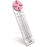 WBJKZJD Paper Trimmer, 4 Styles Craft Paper Cutter Multi-Function Scrapbooking Tool for Cutting Paper Photos Scrapbook Postcard (Straight, Wave, Perforated and Creasing Lines) (Pink)