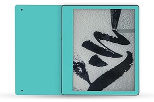 MIGHTY SKINS MightySkins Skin Compatible with Amazon Kindle Scribe (2022) Full Wrap - Solid Turquoise | Protective, and Unique Vinyl Decal wrap Cover | Easy to Apply | Made in The USA