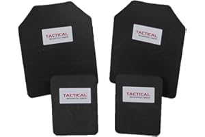 TACTICAL SCORPION GEAR Tactical Scorpion 10mm Paintball Airsoft Pair 10x12+6x8 Shooter's Cut Protective Vest Trauma Pad Plates