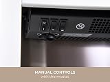 Adam White Electric Fireplace Suite Wood Heater Flame Effect Flat Wall Mount 2kW view 5