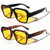 Sehnsucht Night Driving Glasses Classic Night Vision Glasses for Men Women,Anti Glare Reducing Night Time Glasses