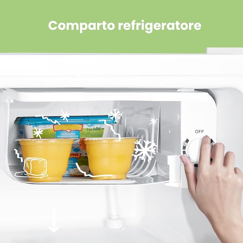 Mini Frigo da Camera 43L con Chiller Box 0-10℃, Bianco