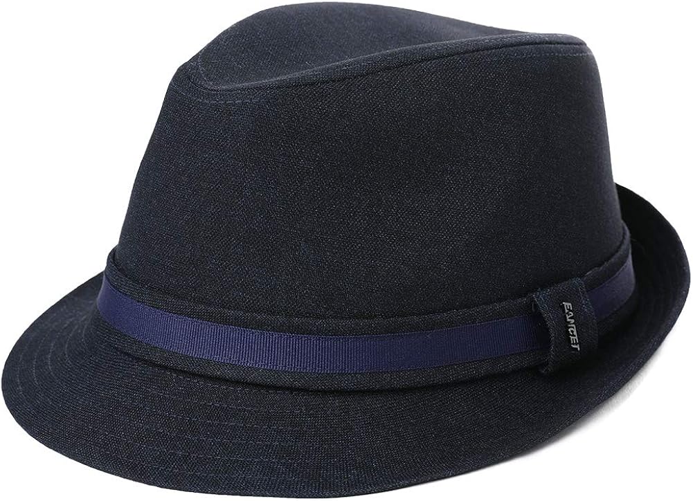 Comhats Cloth Fedora Trilby Hats for Men Foldable Jazz Hat Sun Hat for
