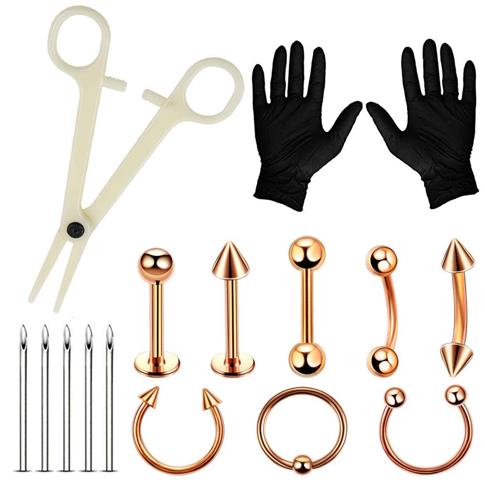 Belly Button Piercing Needle And Clamp