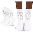 Flydo Womens Slouch Sock Scrunch Socks Soft Long Boot Socks for Women Stacked High Sock 2-3 PACK