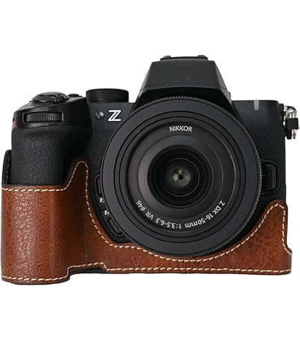 Amazon.com : Rieibi Handmade Genuine Leather Half Case For Nikon