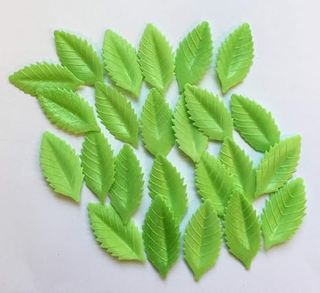 24 Green Leaves Beautiful Edible Cake Decorations Amazon Ca Grocery