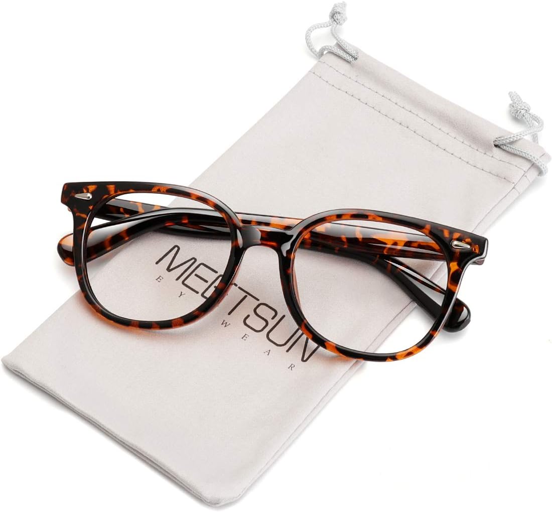 Large Blue Light Blocking Glasses for Women Men Nerd Frame,Anti Eye Strain Computer Glasses for Reading/Gaming