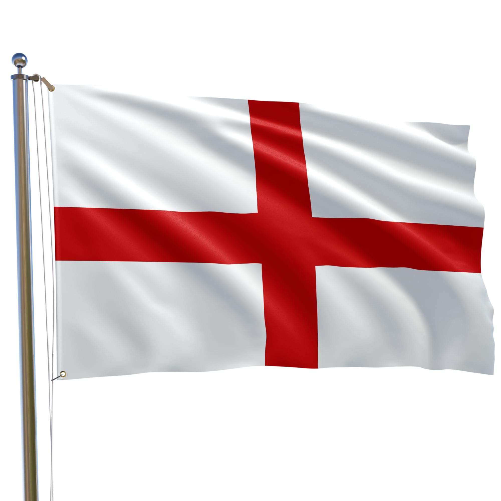 England Flag St George Cross Flags English Eyelets World Cup 3 5x3ft