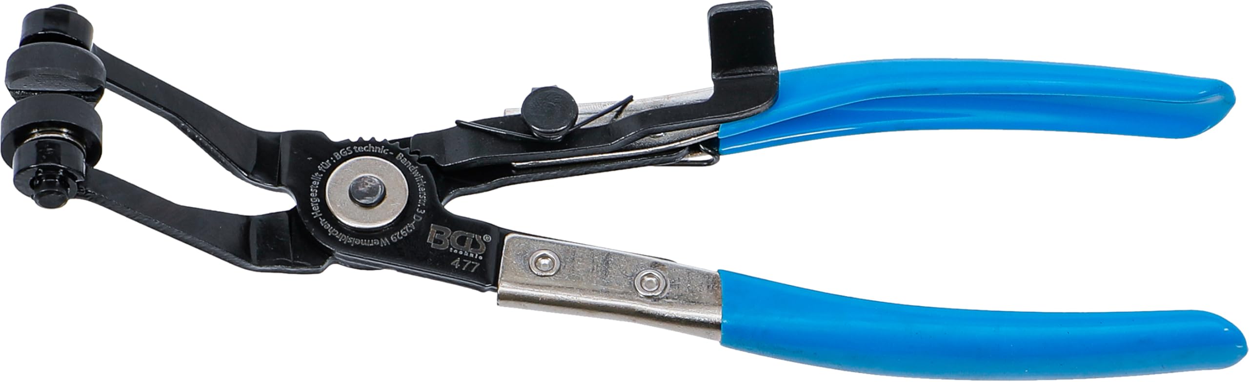 BGS 477 | Hose Clamp Pliers | Bent Type | with Ratcheting Function | 220 mm