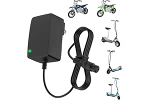 GSOJARU for Razor MX350 Charger, 24V Electric Scooter Cord for E300, E100, E200 Pocket Mod, MX400 Dirt Quad, Moped, Motorcycle, 4 Wheeler, Electric Scooter, 6.5ft(2M) Power Cable wihe Led