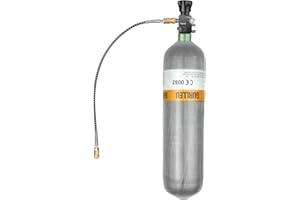 Gurlleu Carbon Fiber Air Tank, 30 Cu Ft / 4500 PSI, CE Approved, PCP Paintball Compressed Air System with Regulator Valve (Empty Bottle)
