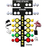                          Large LED Light up Drag Racing Drag Strip Tree Metal Sign Garage Art Decoration - 3 FT Tall                        