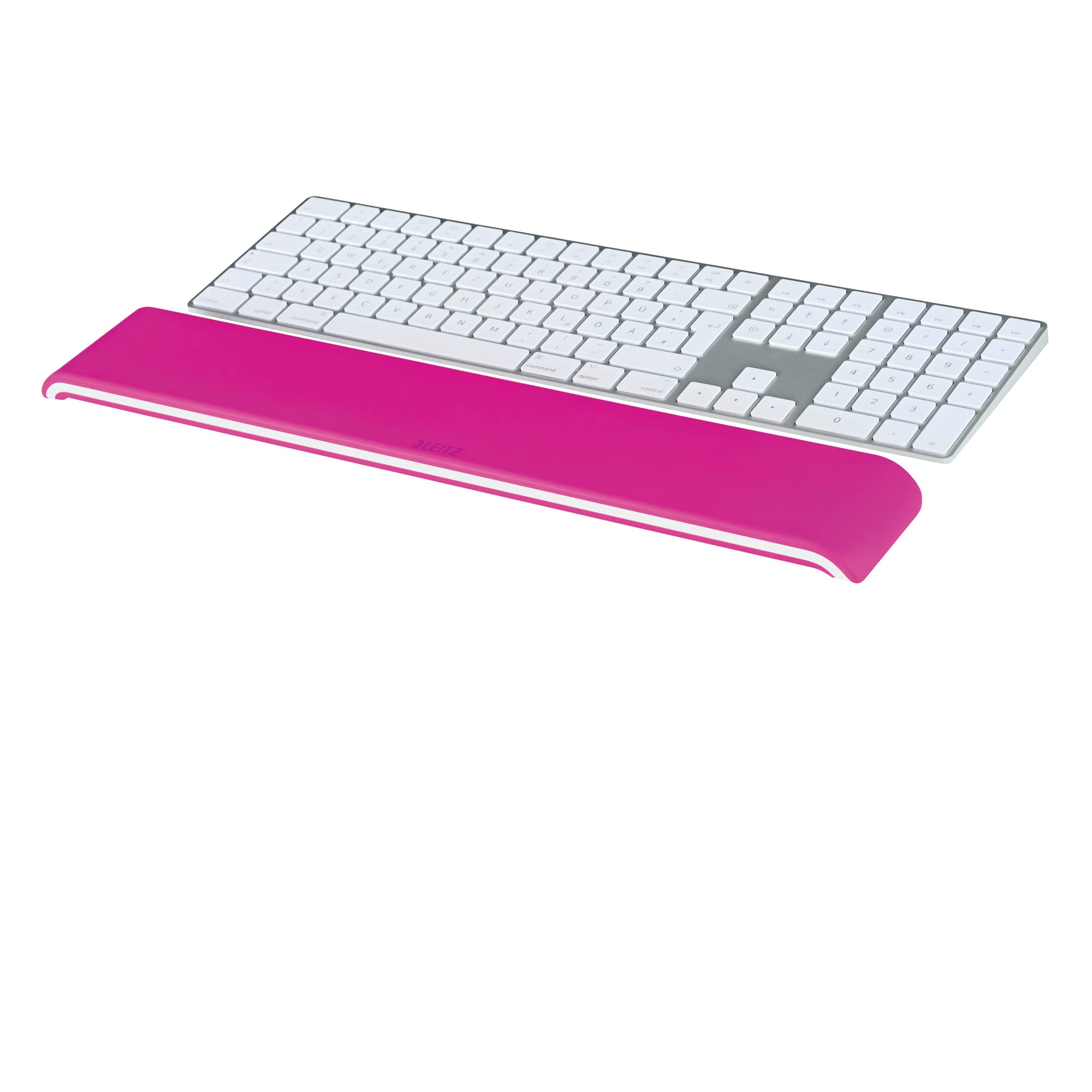 Leitz Ergo WOW Adjustable Keyboard Wrist Rest, Two Height Settings, Pink/White, 65230023