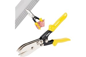 PLATATO 5 Blades Sheet Metal Tools HVAC Tool Duct Crimping Tool Gutter Crimper for 24-28 Gauge Stainless Steel, Crimper for Downspout, Stove Pipe, Ductwork and Venting Work