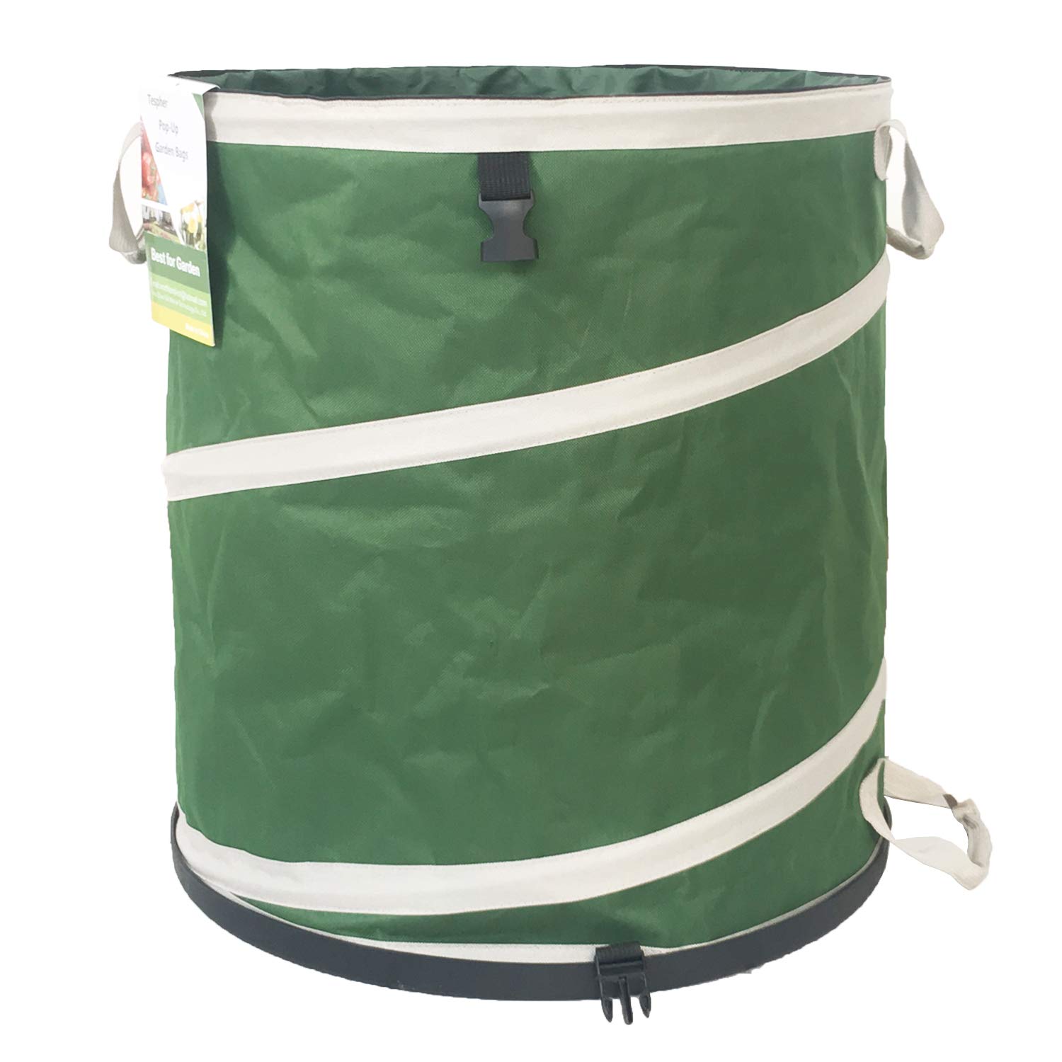 Photo 1 of 16-Gallon Collapsible Trash Can (16x19 in) Hard-Shell Bottom Yard Garden Bag for Pop-Up Trash Can,Recycling Bin,Yard Waste Container,RV Camping Waste Bin,Laundry Hamper,Lawn Grass,Leaf Bag,Weed Basket