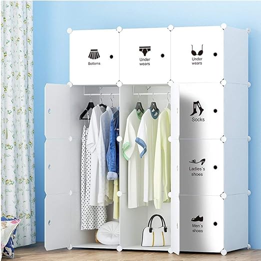 Amazon De Organizer Diy Tragbarer Kleiderschrank Modularer Speicherorganisator Platzsparender