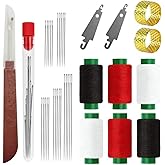 Big Eye Steel Sewing Needles kit，Sewing Tool Kit with Needle Threaders, 37 Pieces, Steel Needles and Threading Tools for Hand Sewing