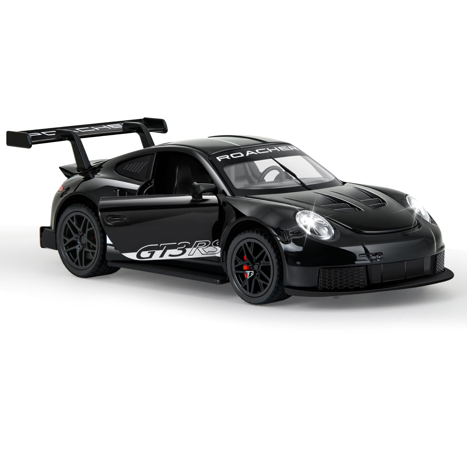 MODVKVK 911 GT3RS 1:32 Model, Toy Cars Made of Die-Cast Metal, Children's toy With Sound and Light with Pull Back Function for Children From 3 Years and Car Collectors (Black) — image 1