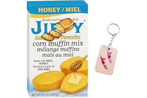 Honey Corn Muffin Mix – 8.5oz (240g) Cornbread Mix with Abstract Art Keychain by PaLiSoL CREATiONS/Mélange de Pain de Maïs au
