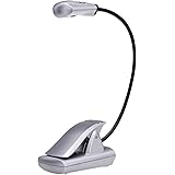 Light It! By Fulcrum, LED Book Reading Light, Clip On, Silver