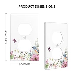 Butterfly Flower Single Duplex Outlet Light Switch